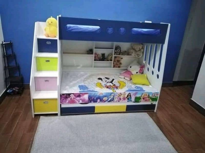 Bunk bed | Kid wooden bunker bed | Baby bed | Double bed | Triple bed 7