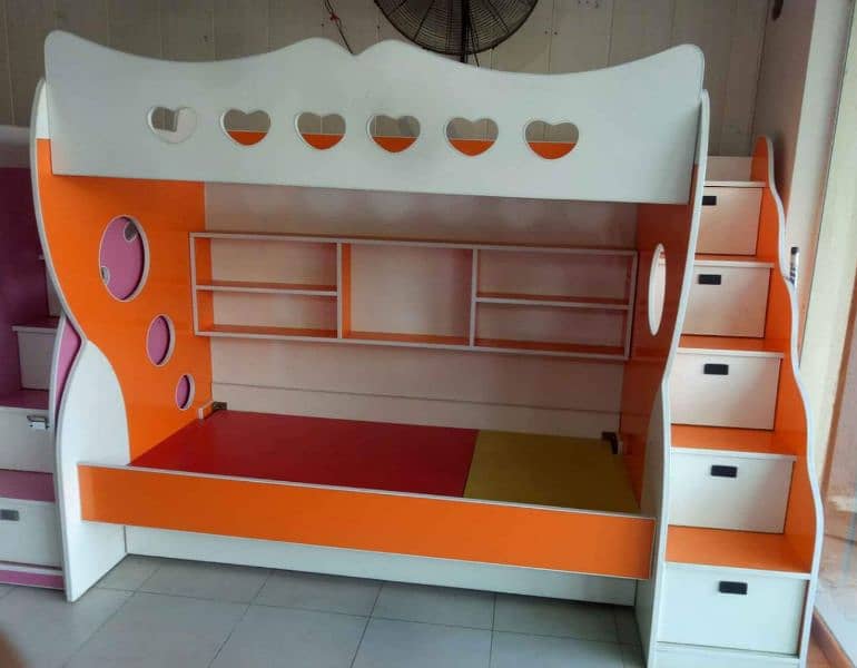 Bunk bed | Kid wooden bunker bed | Baby bed | Double bed | Triple bed 12