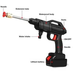 Automatic Cordless Wireless Car Wash Spray Gun High Pressure 48v Lit