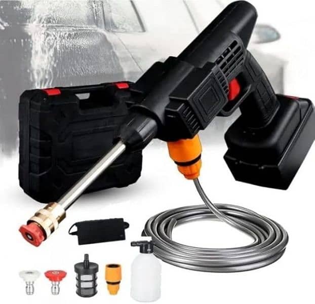 Automatic Cordless Wireless Car Wash Spray Gun High Pressure 48v Lit 1