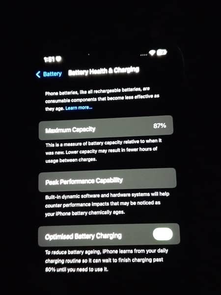 Iphone 12 pro max JV 128 GB battery health 87 3