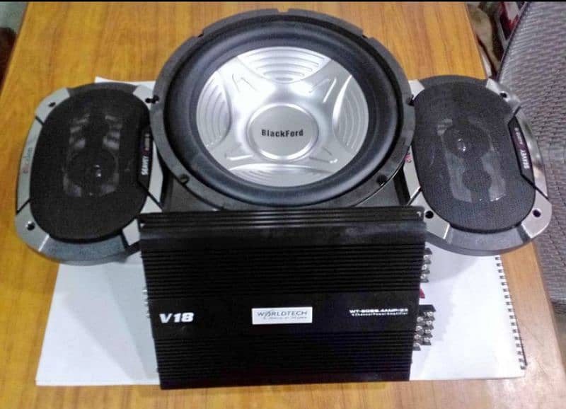 HIGH BASS LOUD SOUND SYSTEM 12" WOOFER AMPLIFIER SPEAKER CAR 1