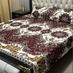 3PCS CRYSTAL PRINTED DOUBLE BEDSHEET