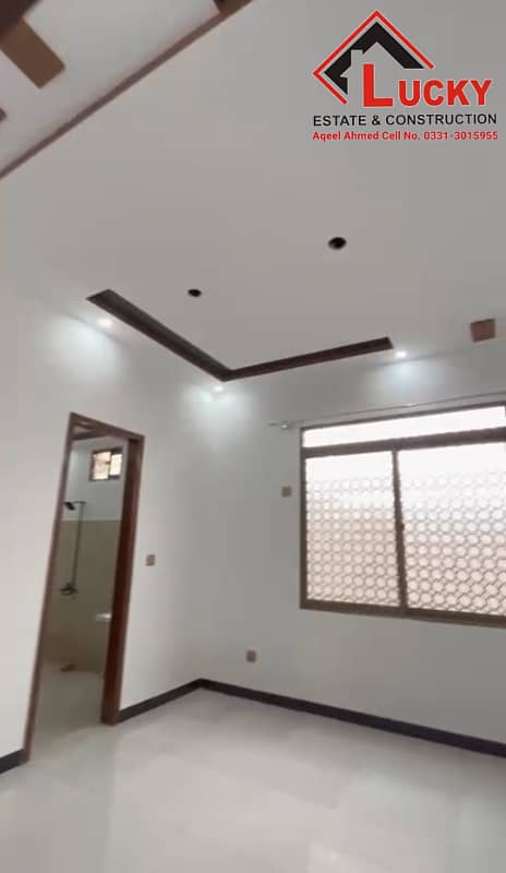 Brand New Independent 400 Sq. Yd. Ground+1 House For Rent at Quetta Town Society Sector 18A Scheme 33 Near By Karachi University Society. 2