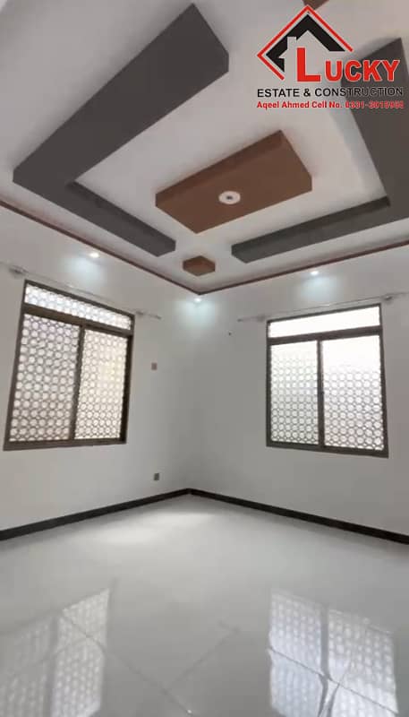 Brand New Independent 400 Sq. Yd. Ground+1 House For Rent at Quetta Town Society Sector 18A Scheme 33 Near By Karachi University Society. 6