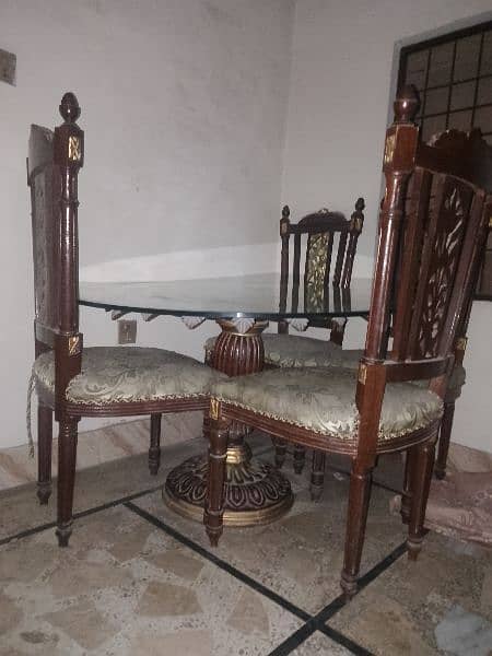 dining table with four chairs unused 1