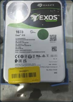 Seagate 16 TB Exos X16 hard disk drive 100% health performance