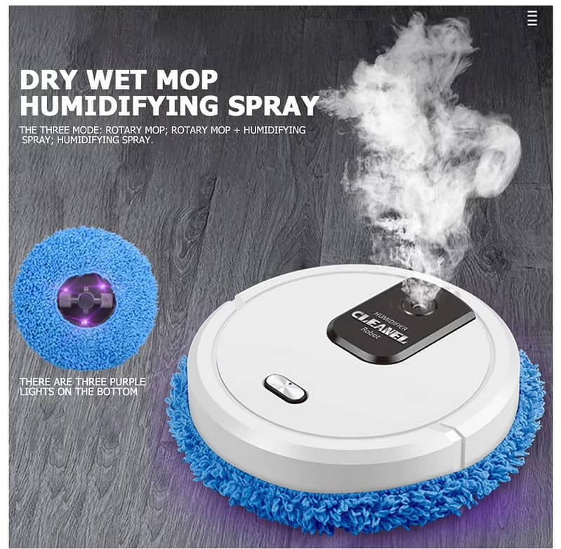 Smart Robot Automatic Mopping Sweeping Floor Cleaner Humidifier Spray 0