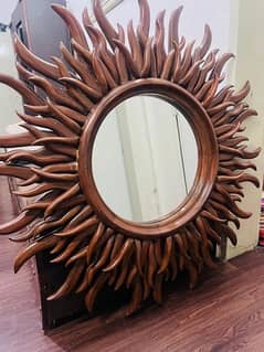 Pure Chunyoti Wooden Sun Gazing Wall Mirror