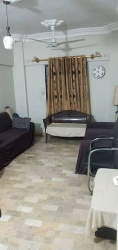 Flat for sale 3bed DD 2nd floor road facing anda mor north karachi