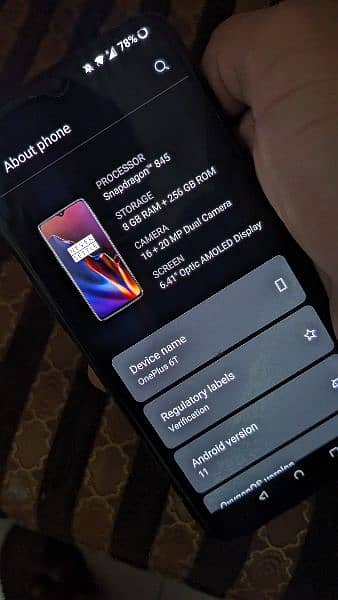 Oneplus 6T 8/256  new condition water packed dual approved 0