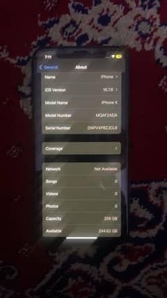 Iphone X PTA approved 256GB