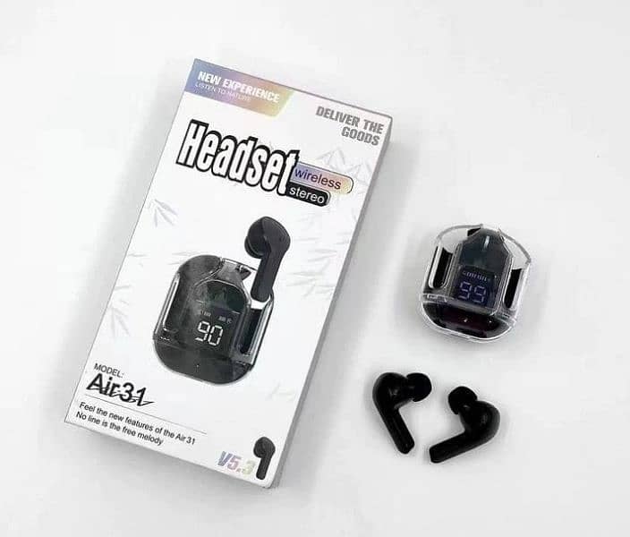 Air31 Wireless Earbuds (Transparent) 3