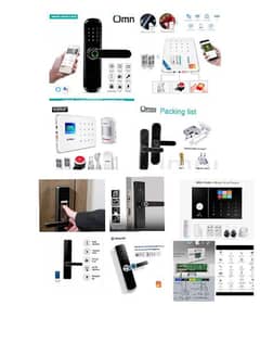 wireles home security burglar alarm system fingerprint code smart lock 0