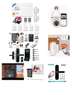 smart handle fingerprint card electric door lock access control system