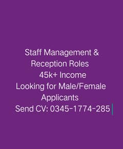 Office base job available in Lahore urgently need staff