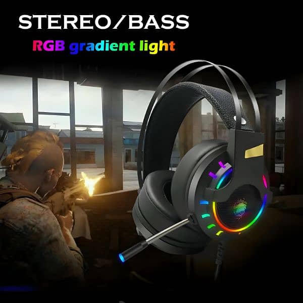 K3 Super Bass  Wear E-Sports RGB Gaming Wired Headset / headphones 3