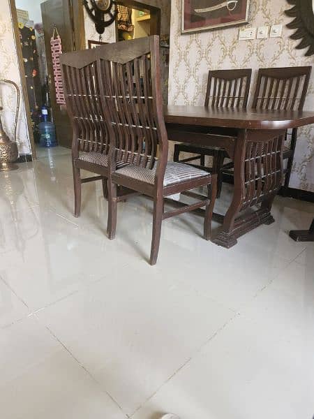 wooden Dinning table with 8×chairs 0