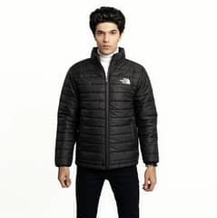 1 pcs Men's stitched parachute puffer plain jacket 0