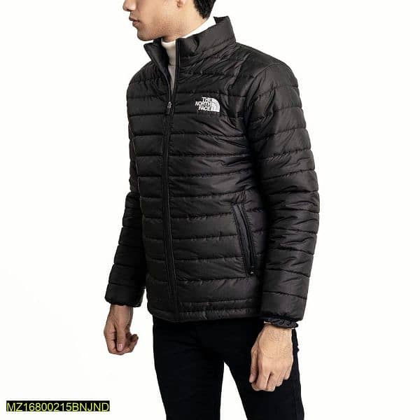 1 pcs Men's stitched parachute puffer plain jacket 3