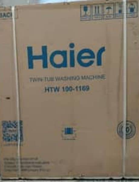 haier wahing machine 10kg. . box pack. . unused. . machine+dryer 1