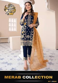 full embroiderd shirt with emb dupatta