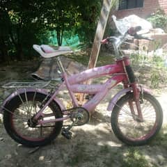 One pink color bicycle for sale