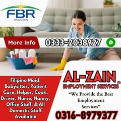 We Provide All Domestic Staff Nanny Maid Babysitter Nurse Patient Care