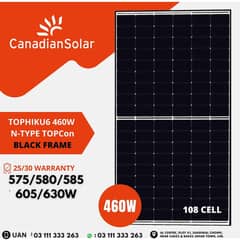 Canadian Panels | Bifacial Topcon 580/585w | A Grade Documented