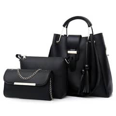 3PC's woman's Beautiful PU Leather Shoulder Bag