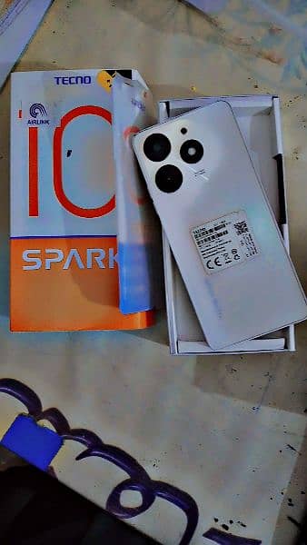 Tecno spark 10pro Storage 8/128 open box with box and charger 0