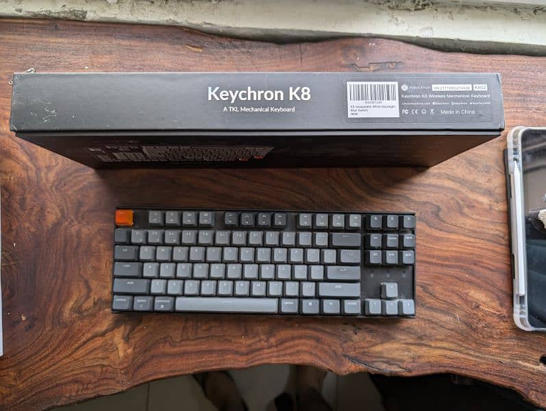 keychron k8 Tenkeyless wireless mechanical keyboard. Bluetooth/wired. 1