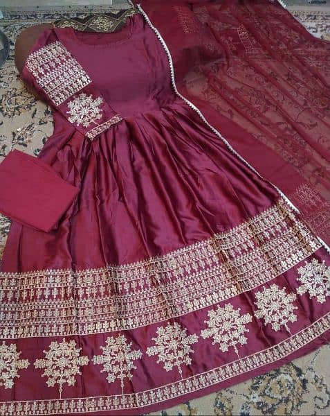 3 piece dress cotton silk 7