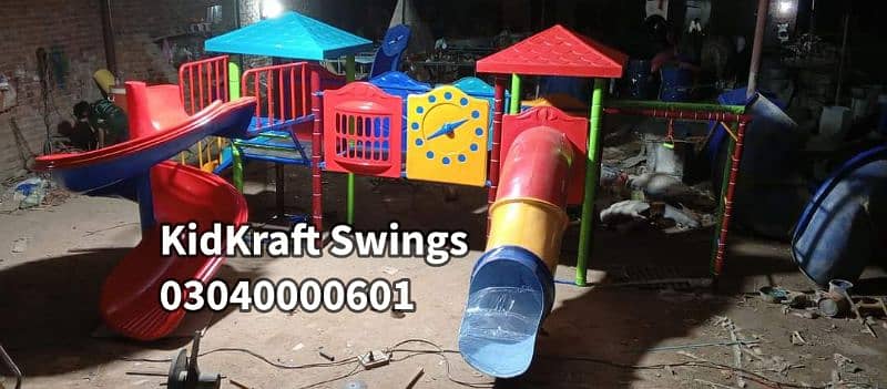 kids Slide/Swings/Kids rides/jhula/Spring rider/jungle gym/gazebo/bar 8