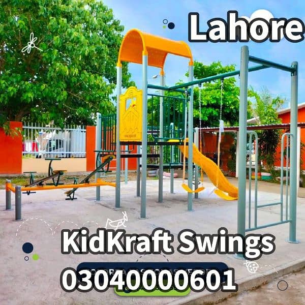 kids Slide/Swings/Kids rides/jhula/Spring rider/jungle gym/gazebo/bar 10