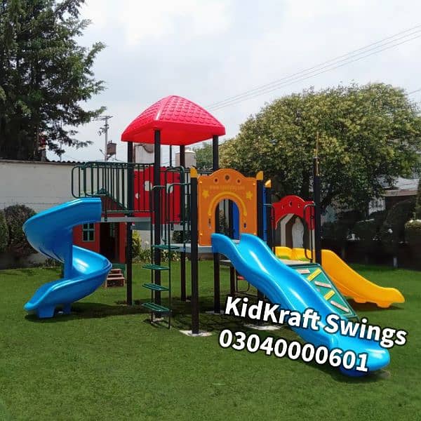 kids Slide/Swings/Kids rides/jhula/Spring rider/jungle gym/gazebo/bar 15