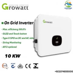 Growatt solar inverter on-grid 10KW 0