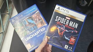 PS4 PS5 Uncharted Collection, Spiderman Miles Morales, Assassins Creed