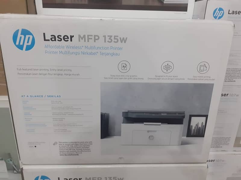 Hp Laser MFP 135W Printer (4ZB83A)   *One Year Warranty With HP Card* 0