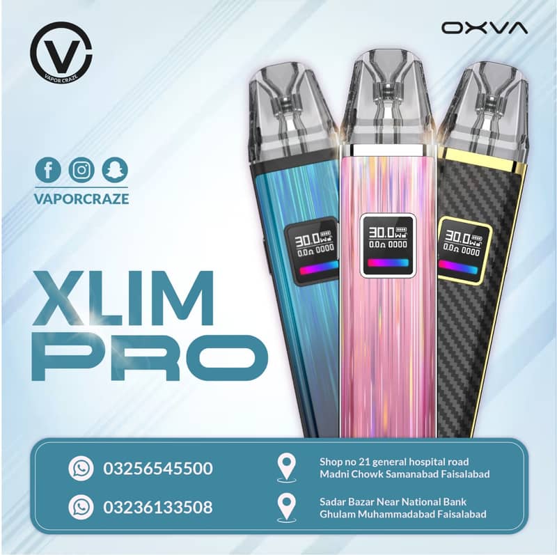 OXVA XLIM SQ PRO POD SYSTEM KIT – 30W (1200mAh) 3