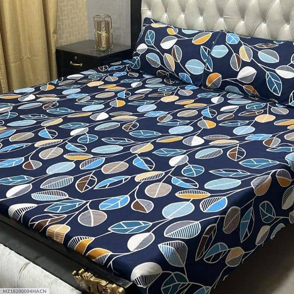 3 piece crystal cotton printed double bedsheet 7