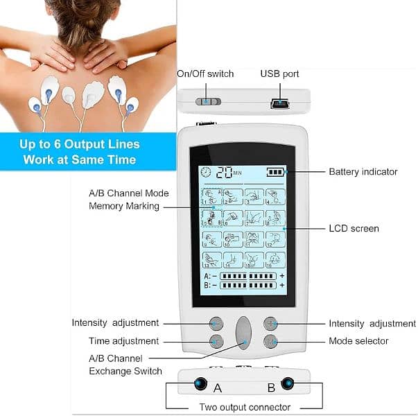 TENS Machine for Pain Relief, TENS Unit Muscle Stimulator with modes 2