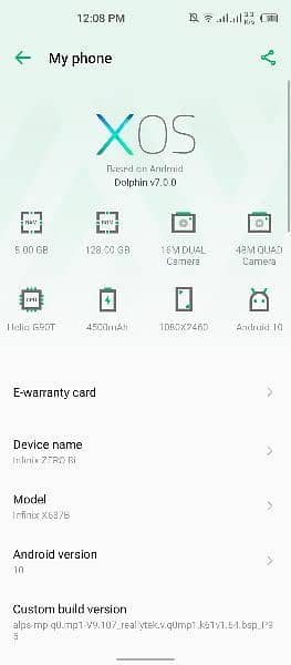 Infinix zero 8i 8 128 Pta approved All okey 9