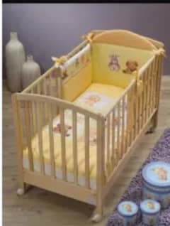 Wooden Baby Cot - Urgent Sale