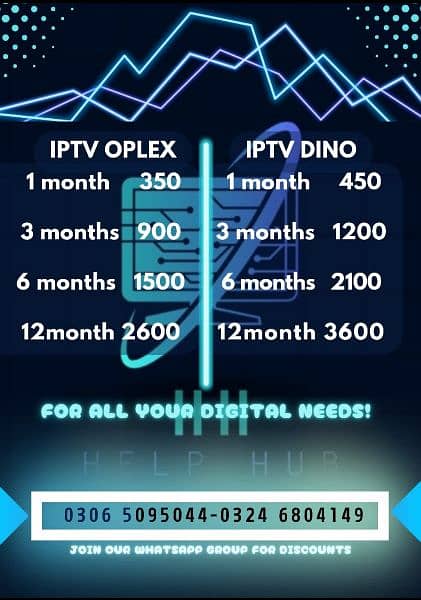 IPTV subscription with 4k result 03246804149,03065095044 0