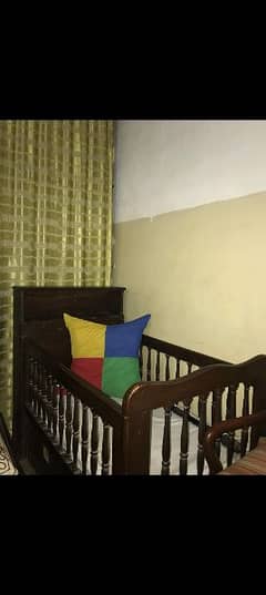 Wooden baby cot