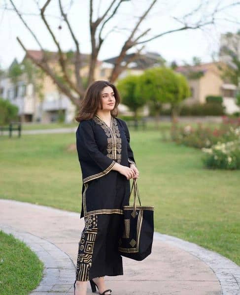 Free delivery to all over the Pakistan women stitched 2pcs suit 3