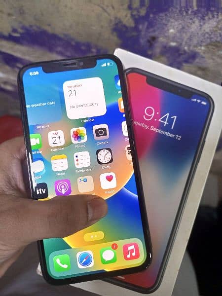 Iphone X New condition pta approved official With box IMEI match 64GB 1