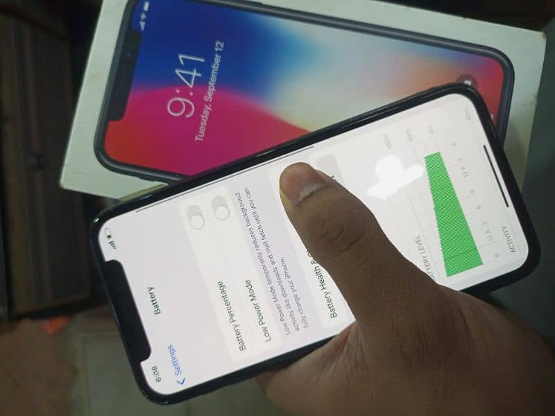 Iphone X New condition pta approved official With box IMEI match 64GB 7