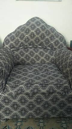 2 Sofa set (Grey and Black) colour design.